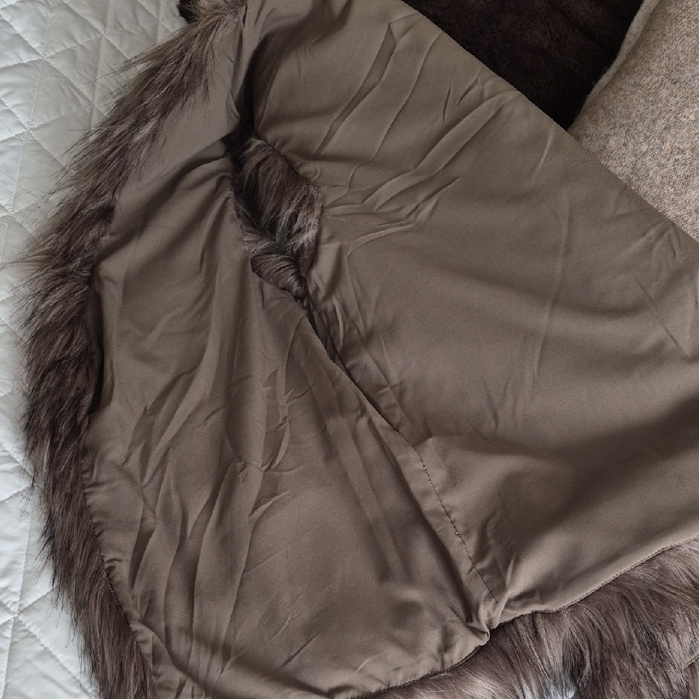Open Edit Women's Faux Fur Vest - Brown - Picture 9 of 9